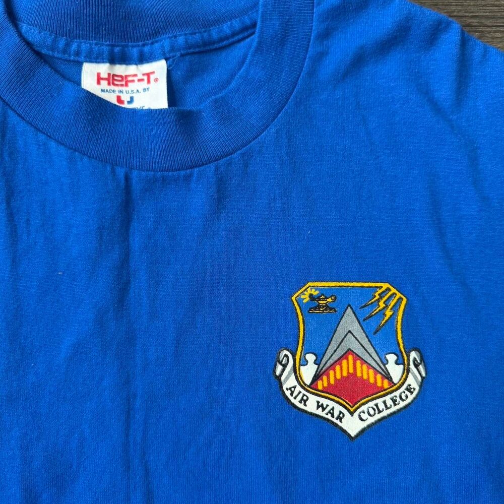 Vintage 90s Air War College Single Stitch Blue Tee Men’s Size Large